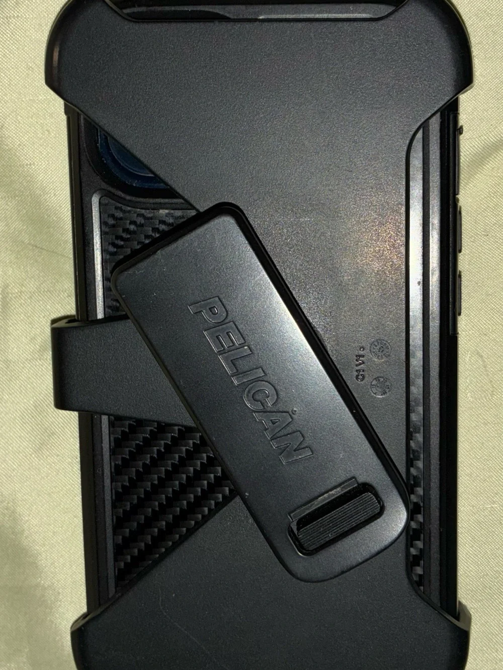 Pelican Black Rugged Antimicrobial Phone Case
